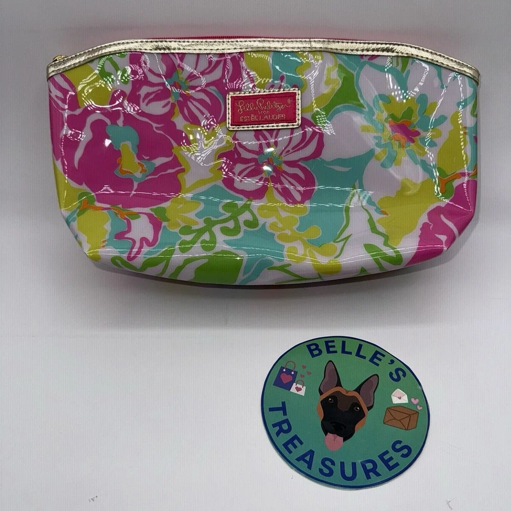 Lilly Pulitzer For Estee Lauder‎ Cosmetic Bag Makeup Case Multicolor Large 10x12